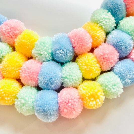 Pastel Pom Pom Garland, Easter Party Decorations