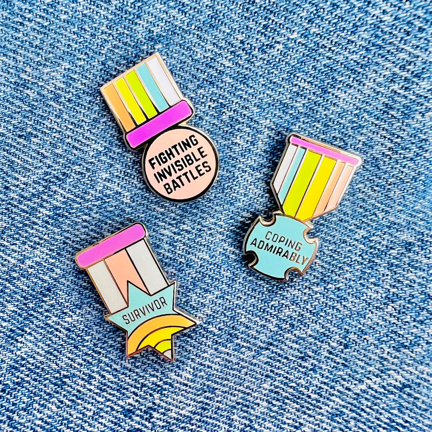 Invisible Battles Medal - Enamel Pin