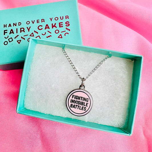 Invisible Battles Charm Necklace