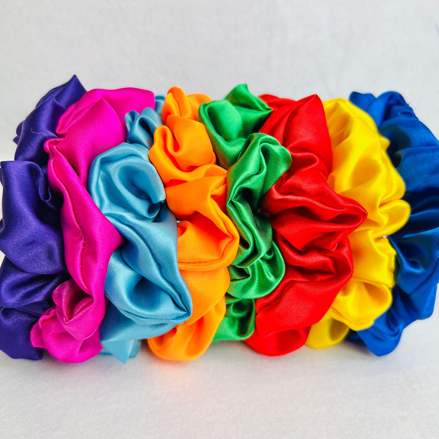 Bright Satin Scrunchies