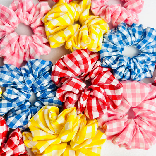 Gingham Scrunchies