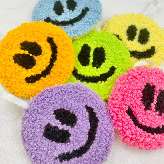 Happy Hangers | Punch Needle Smiley Face Wall Hanging