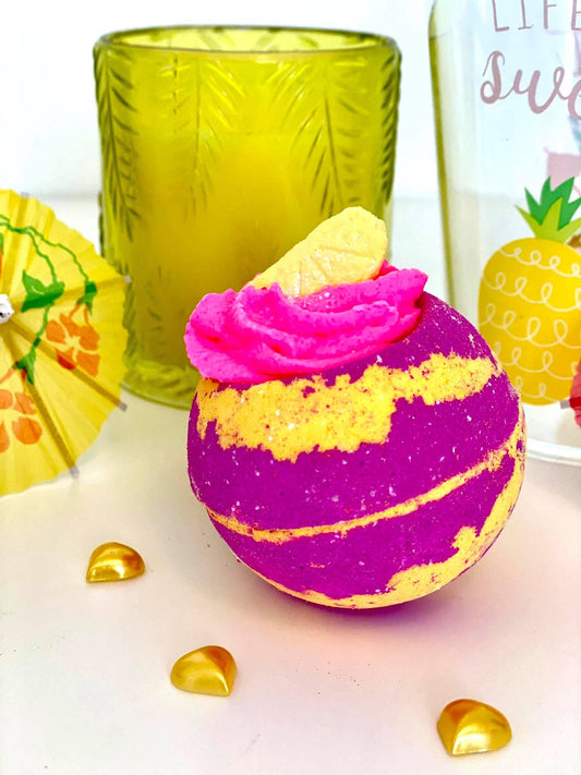 Handmade Pink Lemonade Summer Spring Bath Bomb