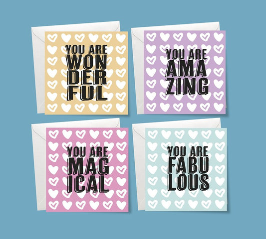 You Are… Positive Pack of 4 Cards